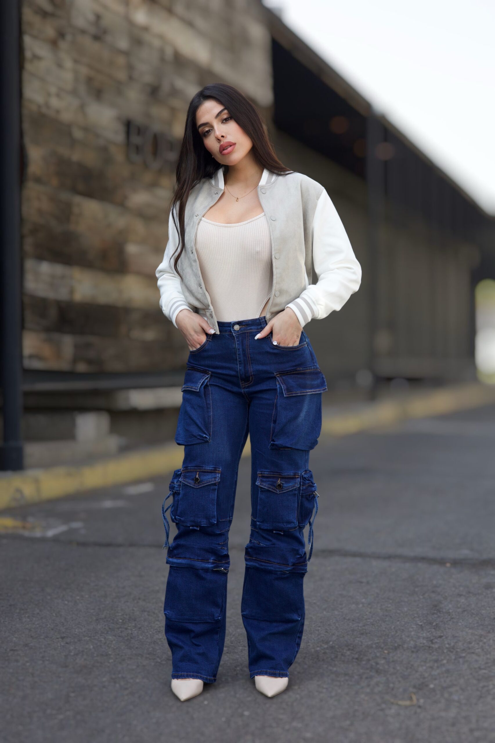 Jeans Cargo Multipocket Luxury Blue - Vista 5