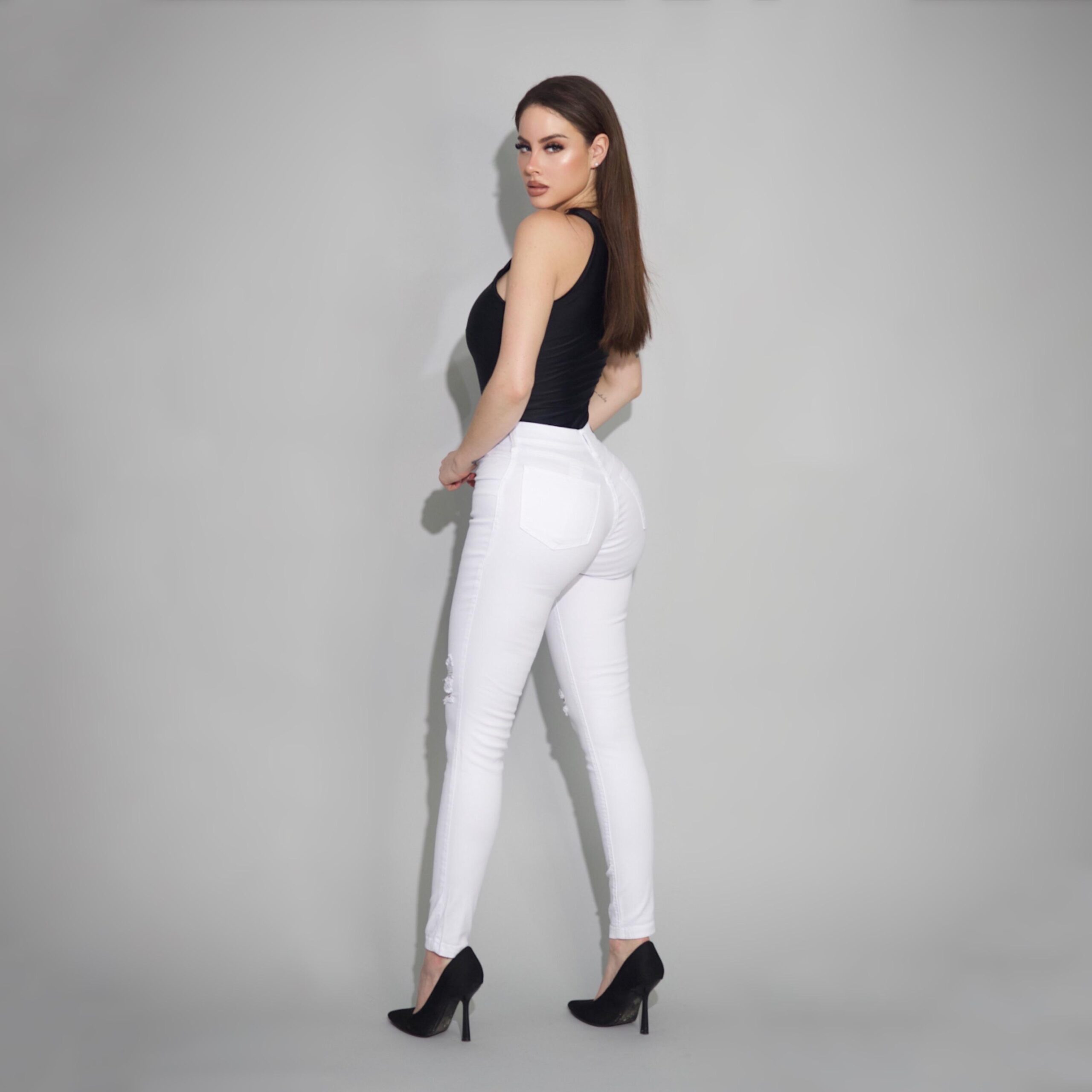 Jeans Woman White - Vista 3