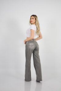 Jeans wide leg grey - Vista 4