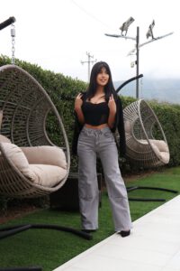 Jeans W Wide Leg Luxury Grigio