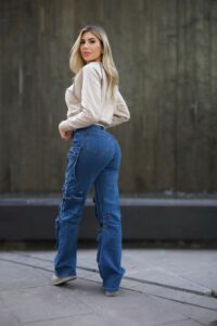 Jeans Cargo Multipocket Luxury Blue intermedio - Vista 4