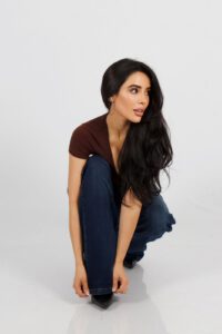 Jeans W Wide Leg Black Blue - Vista 5