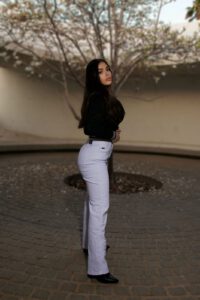 Jeans W Wide Leg Luxury Mónaco White