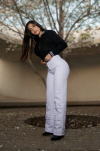 Jeans W Wide Leg Luxury Mónaco White - Vista 3