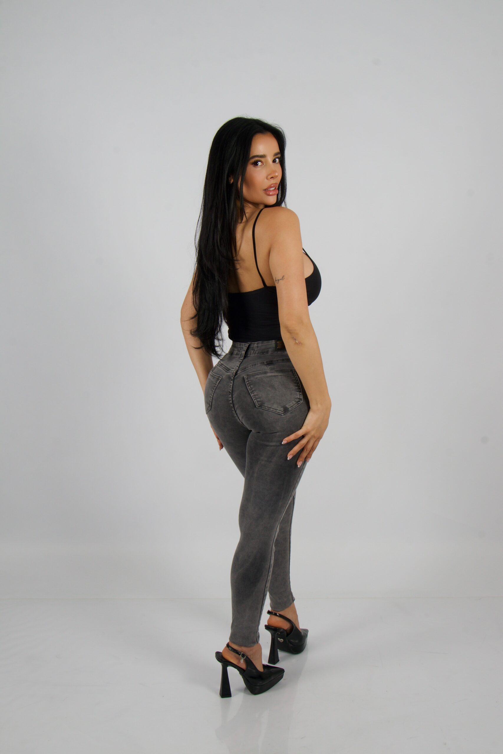 Jeans W Two Button Grey - Vista 4