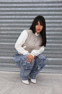 Jeans Cargo Multipocket Luxury Celeste Ice - Vista 3