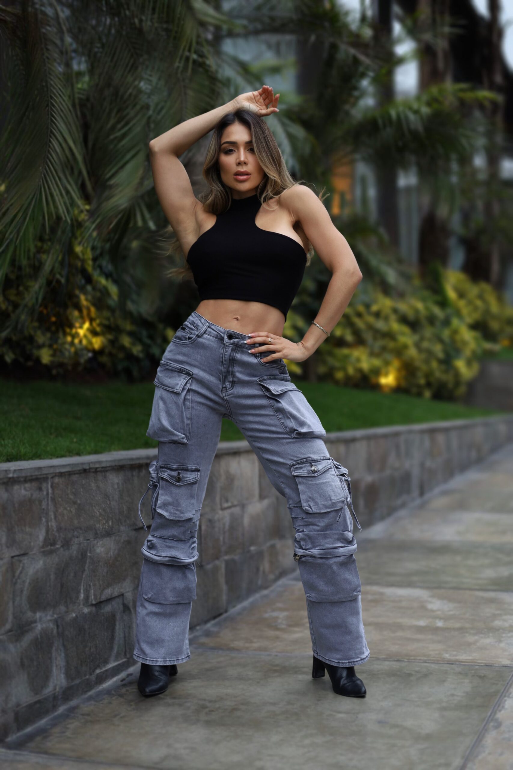 Jeans Cargo Multipocket Luxury Grey