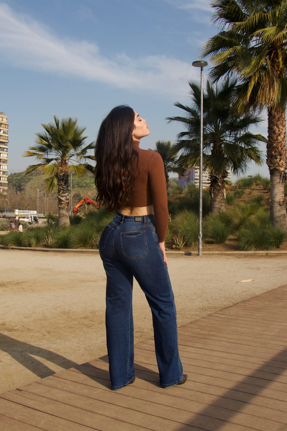 Jeans W Wide Leg Luxury Blue - Vista 3