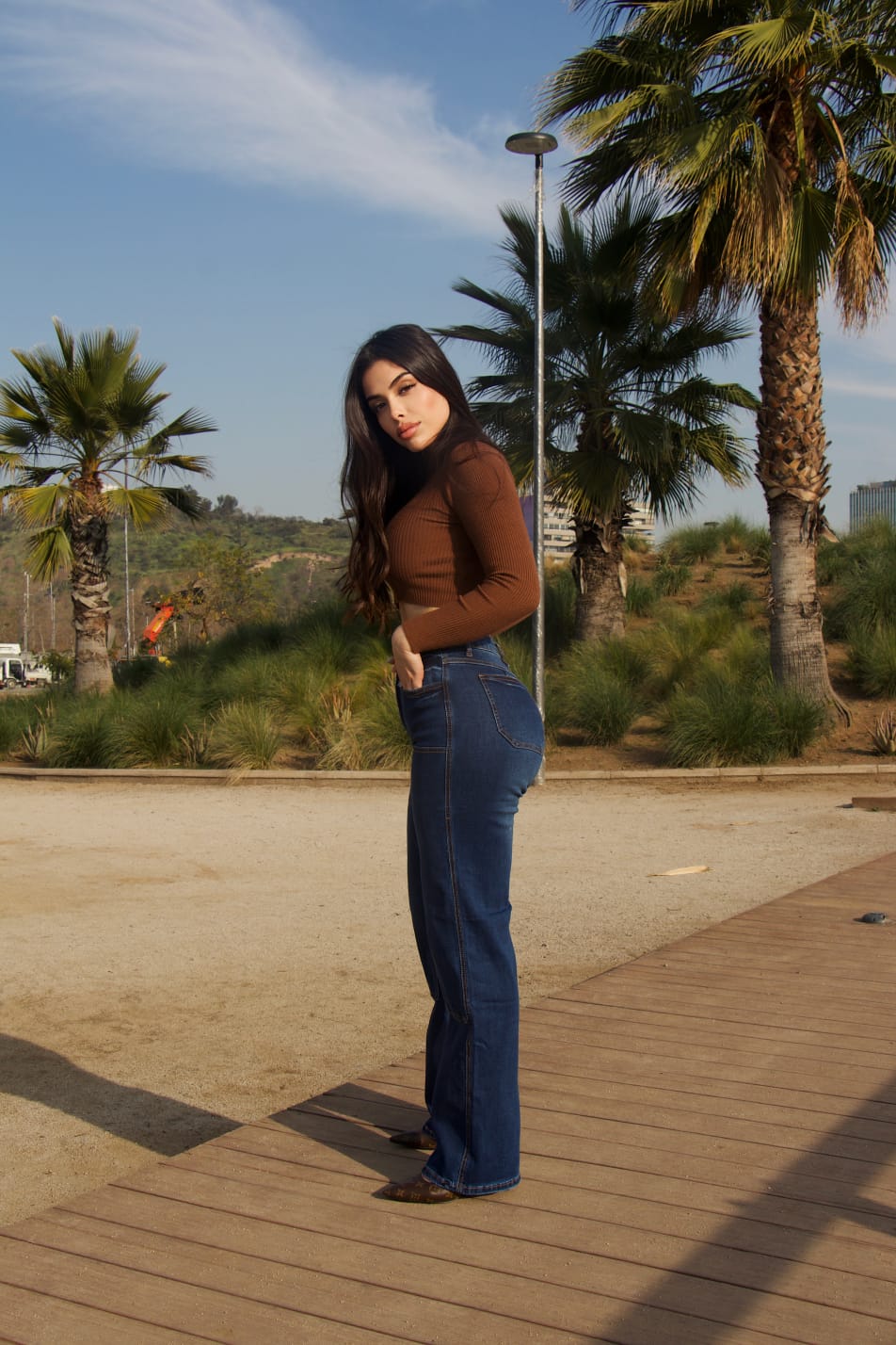 Jeans W Wide Leg Luxury Blue