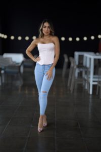 Jeans W classic celeste destroyed ice