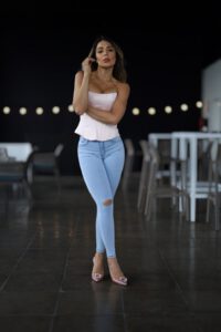 Jeans W classic celeste destroyed ice - Vista 4