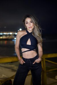 Jeans Wide Leg Verona Black desgastado - Vista 5