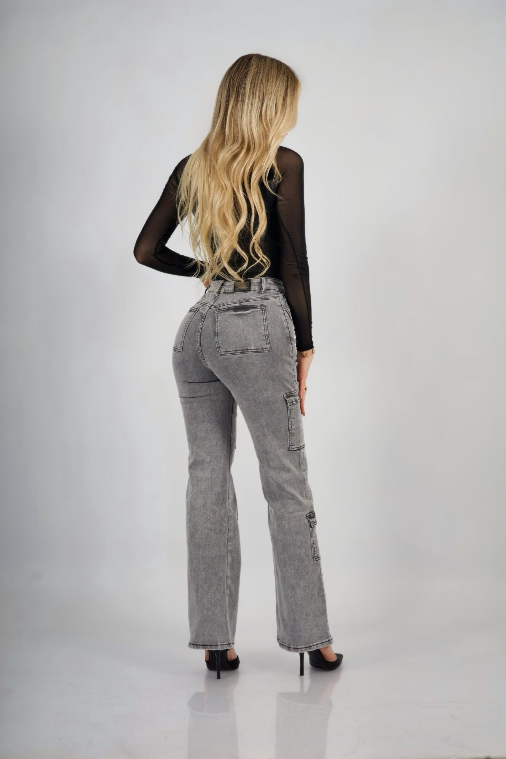 Jeans Cargo Paris Grigio Nevado - Vista 5