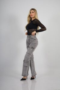 Jeans Cargo Paris Grigio Nevado - Vista 3