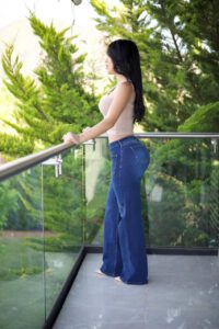 Wide Leg Baggy Crossed Blue Intermedio - Vista 2