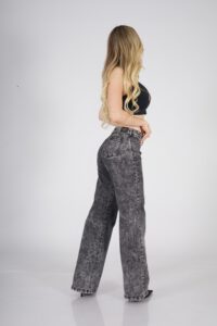 Jeans Wide Leg Crossed Grigio Nevado - Vista 2