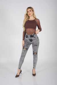 Jeans W classic destroyed Grigio - Vista 1
