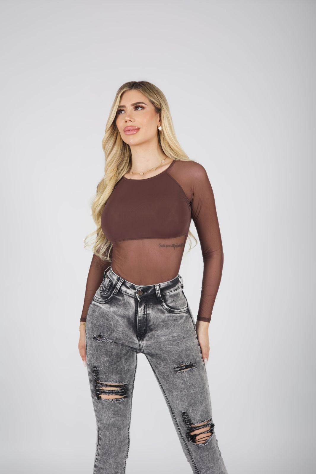 Jeans W classic destroyed Grigio - Vista 5