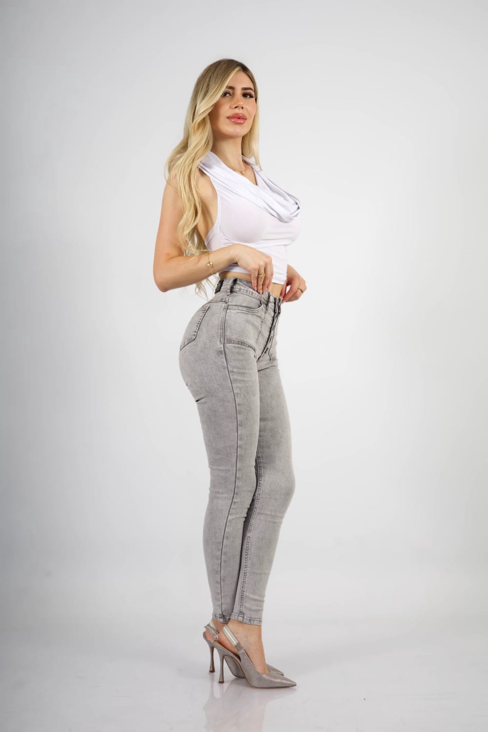 Jeans Monaco Grigio Claro - Vista 5